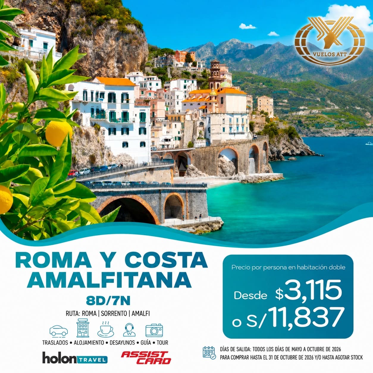 ROMA Y COSTA AMALFITANA